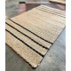 Alfombra Yute Natural c/3 rayas negras ext.