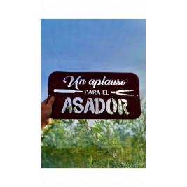 Cartel Un aplauso para el asador c/diseño