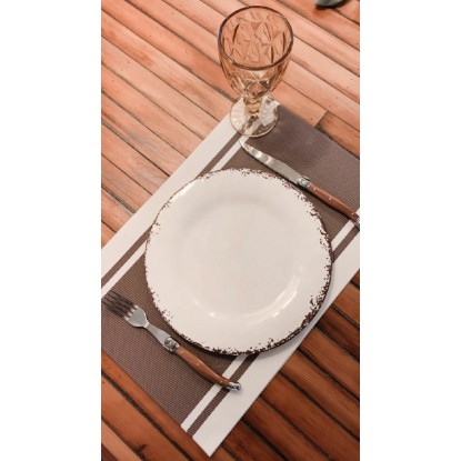 Plato de sitio Individual Liso Apaisado - Set x4